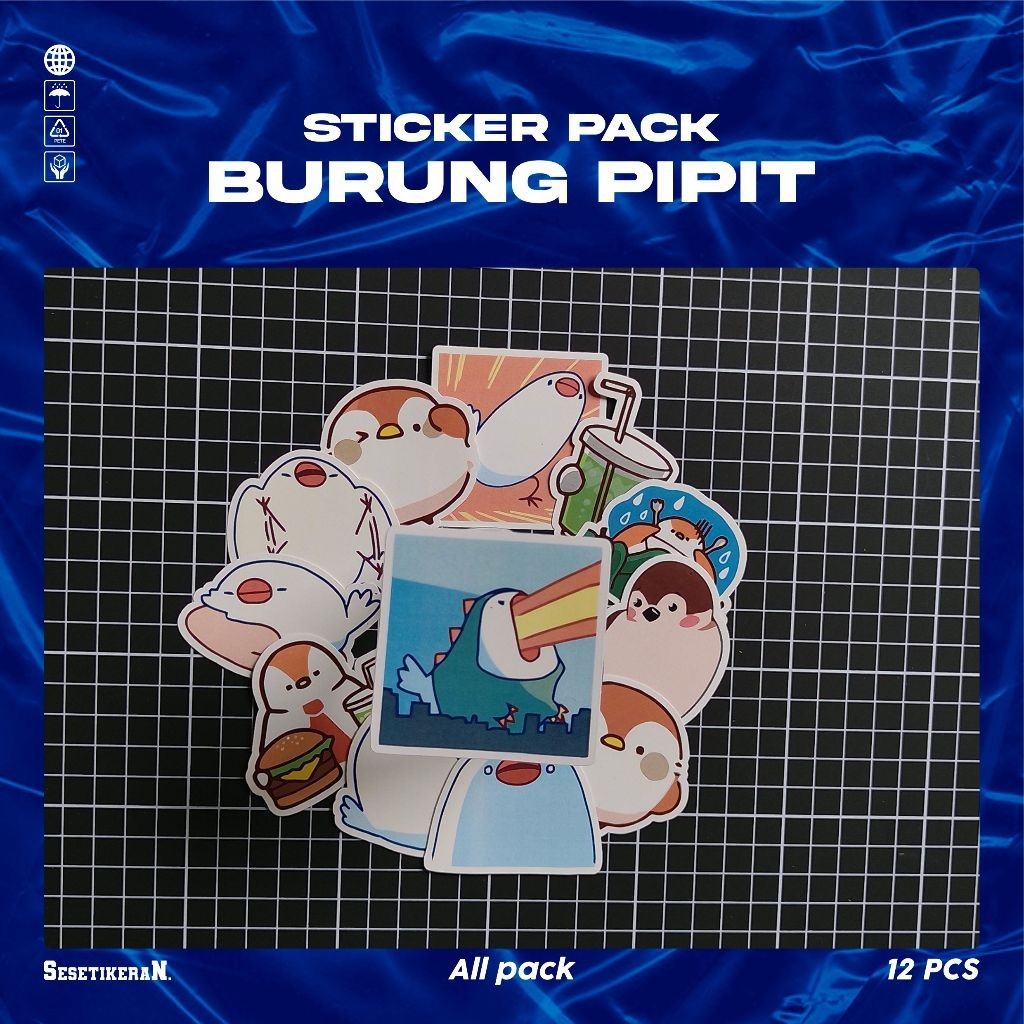 

COD✨ Sesetikeran Stiker Pack Burung Pipit Lucu Untuk Koper Laptop Skateboard