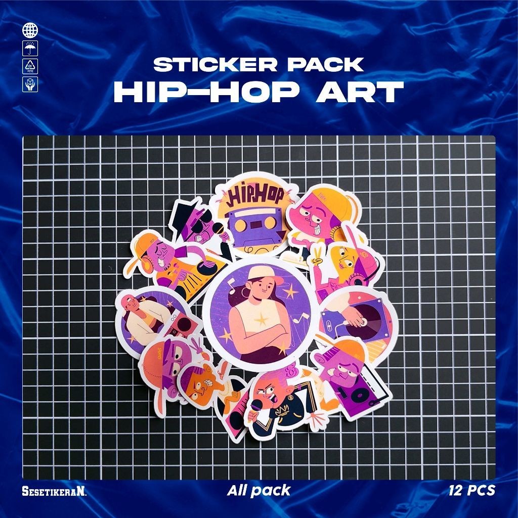 

COD✨ Sesetikeran Stiker Pack Karakter Kartun Gaya HipHop Untuk Koper Laptop Skateboard
