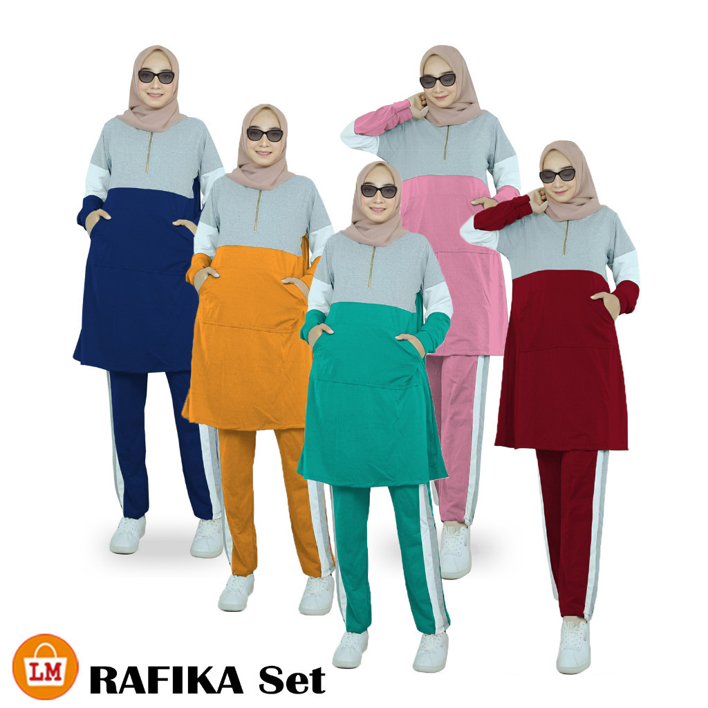 Baju Olahraga Keren Modis Model Terbaru 2024 / RAFIKA SET Setelan Training Olahraga Senam Wanita Mus