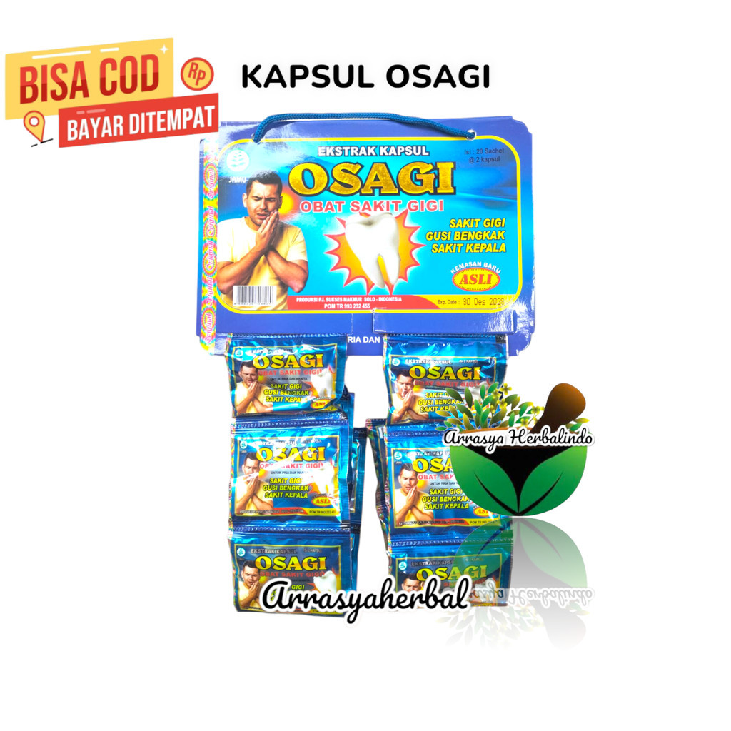 Jamu Osagi Obat Sakit Gigi Kapsul / Gusi Bengkak & Sakit Kepala