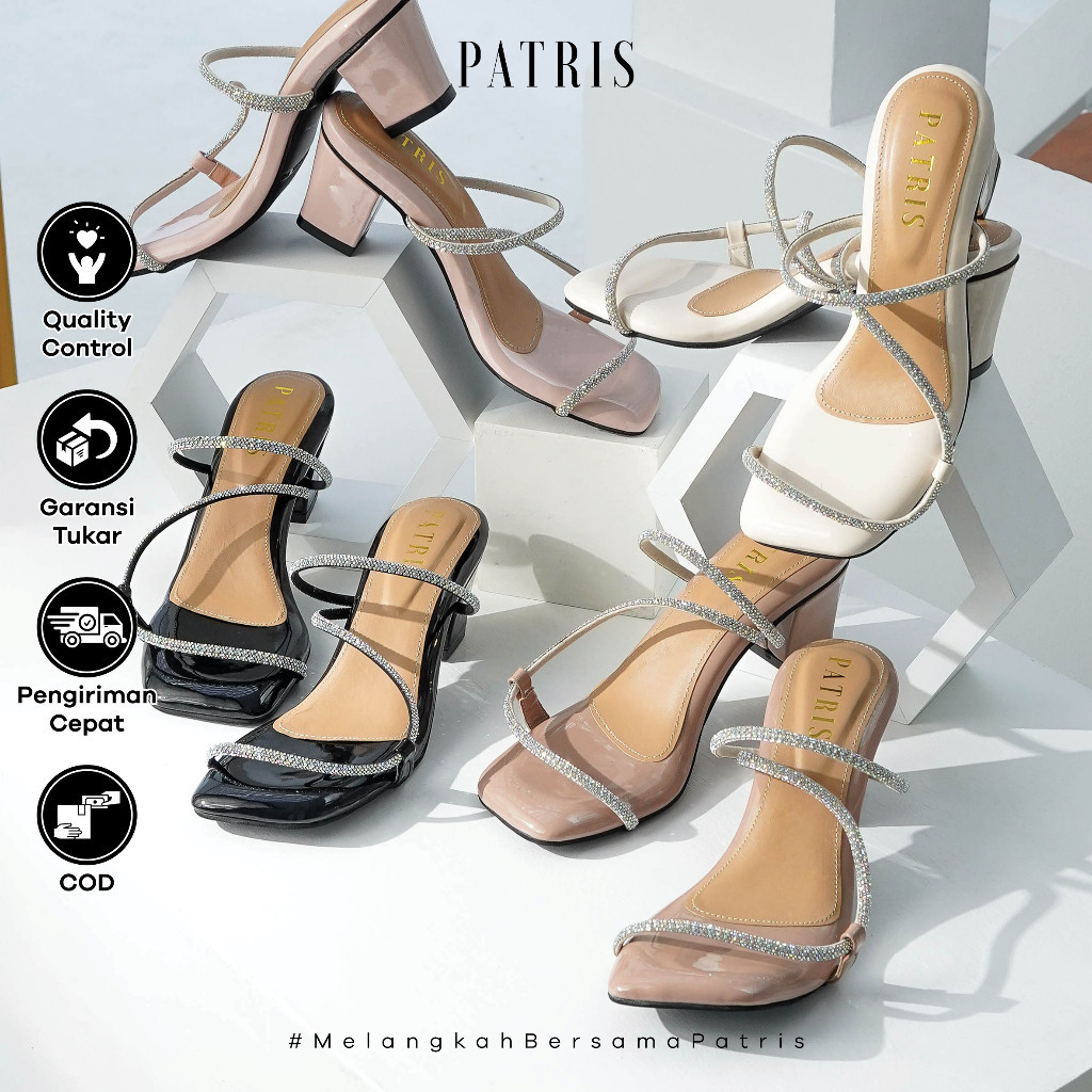 Original Patris Rosemary Sandal Wanita Heels / Hak 7 Cm