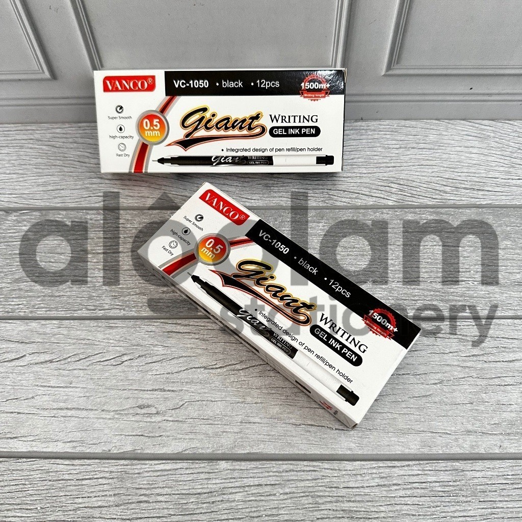 

SELUSIN ( 12 BIJI ) Gel Pen Pulpen Gel Vanco Giant VC-1050 0.5mm