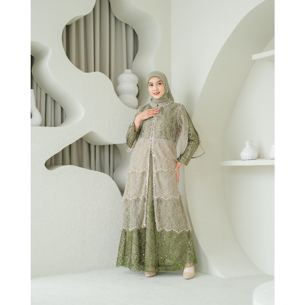 FLASH SALE MQ GAMIS SPINGGEL ROMPI SANTILY / GAMIS LEBARAN / GAMIS TERBARU 2024 / GAMIS PAYET / GAUN