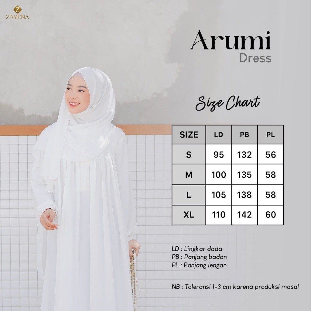 Zayena - Arumi Dress - Gamis Dewasa | Dress Only/ GAMIS MODEL BARU MURAH