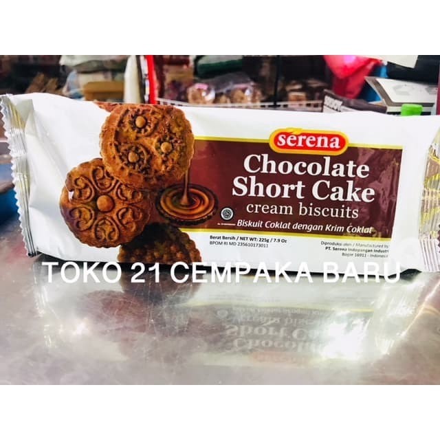 

Serena Short Cake Rasa Chocolate 225 gram | Biskuit Krim Cream Coklat 225g Murah Promo