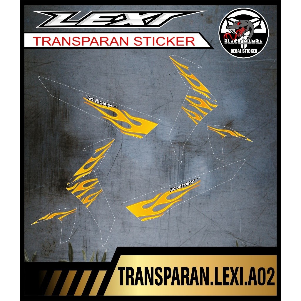 Striping TRANSPARAN  LEXI  - Stiker TRANSPARAN YAMAHA LEXI  Desain A02