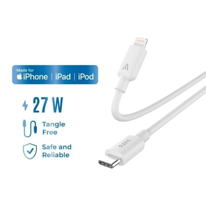 Kabel Data Type C to Lightning 27W MFi Certified - Rapatech DC4044