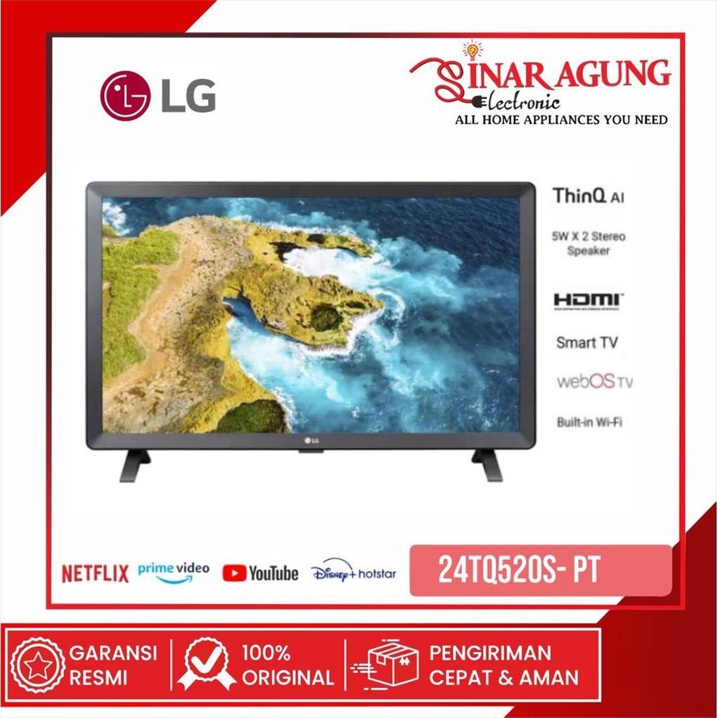 [COD] LED TV LG MONITOR SMART TV 24 INCH 24TQ520S / 24TQ-520 / 24TQ520 (WEB-OS / WIFFI / HDMI) GARANSI RESMI