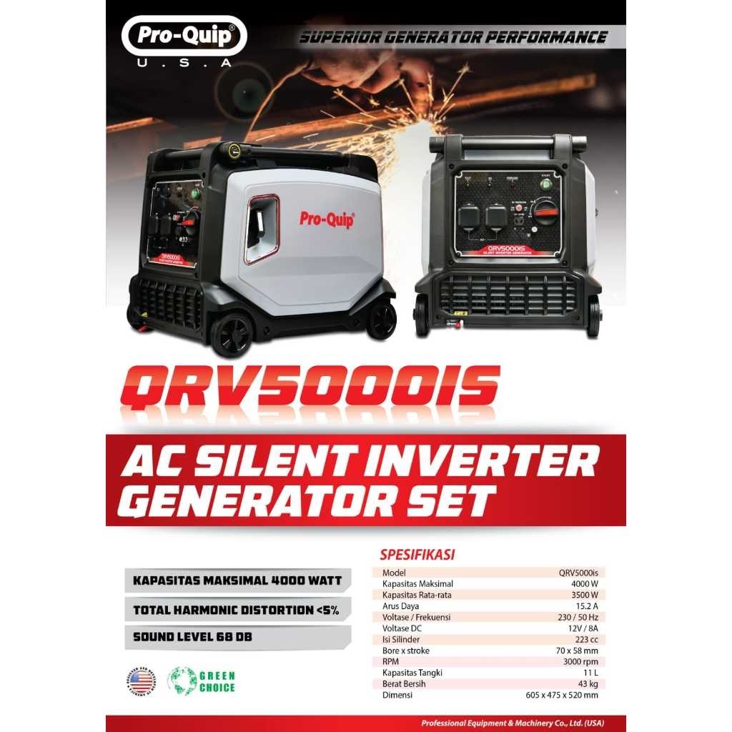 Genset Proquip Silent Inverter 4000 Watt QRV 5000 IS