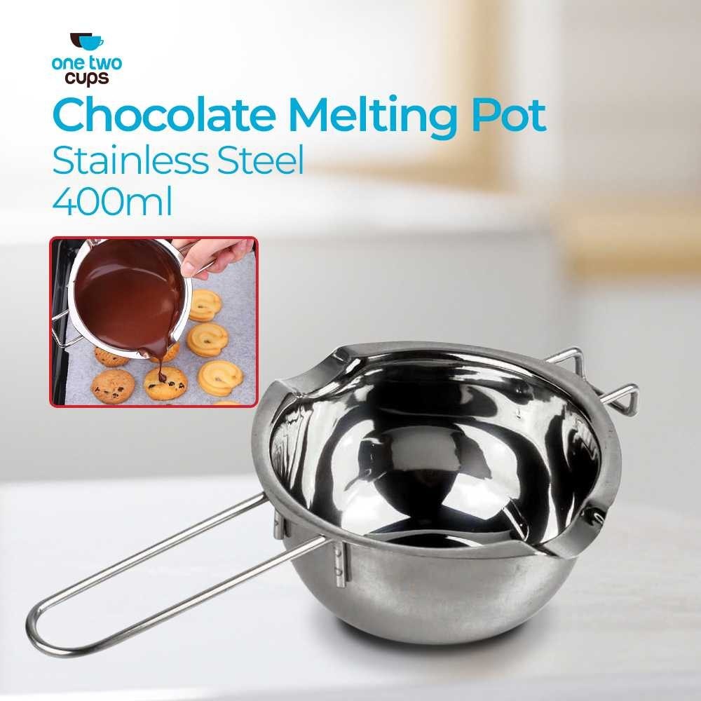 

One Two Cups Chocolate Melting Pot Stainless Steel 400ml - JS22