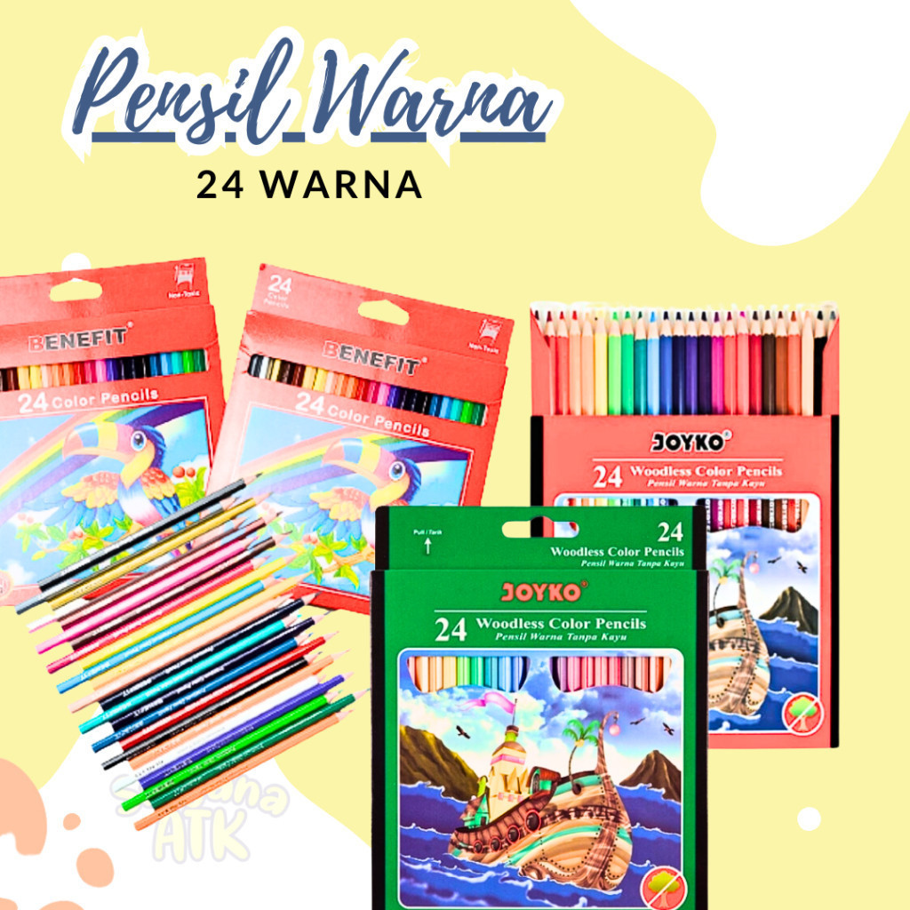 

Color Pensil / Pensil Warna Murah Joyko 24 Warna