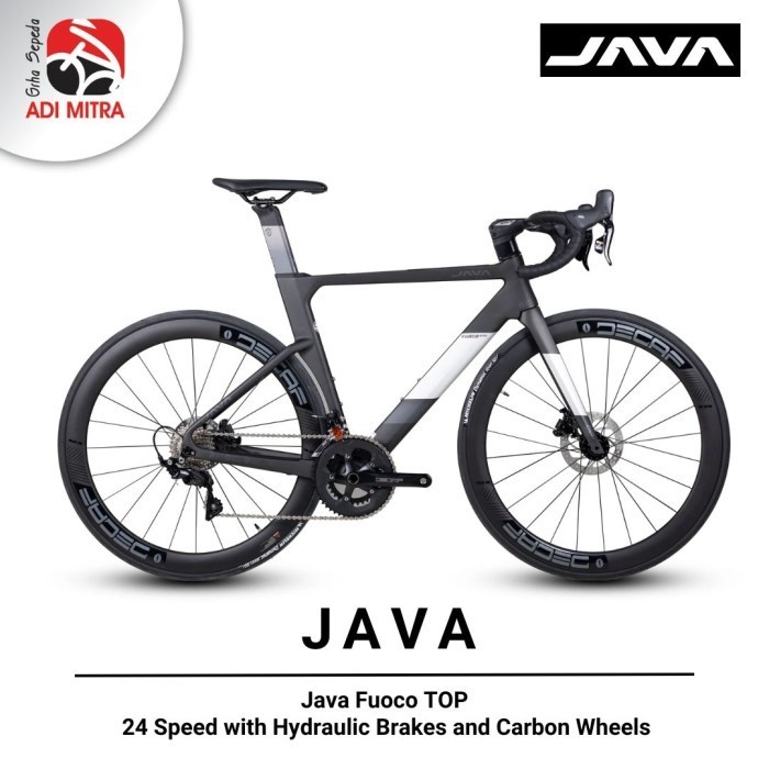 Java Fuoco TOP Aerodynamic Road Bike 2024 R7120 24 Speed with Hydraulic Brakes and Carbon Wheels