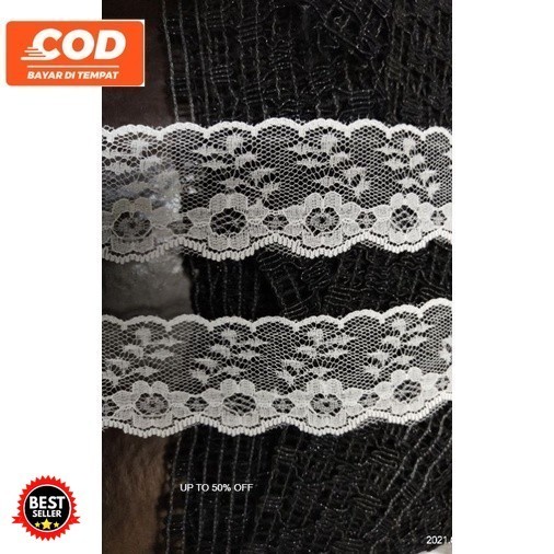 Renda brukat air renda kain renda pinggir renda putih renda mukena renda baju