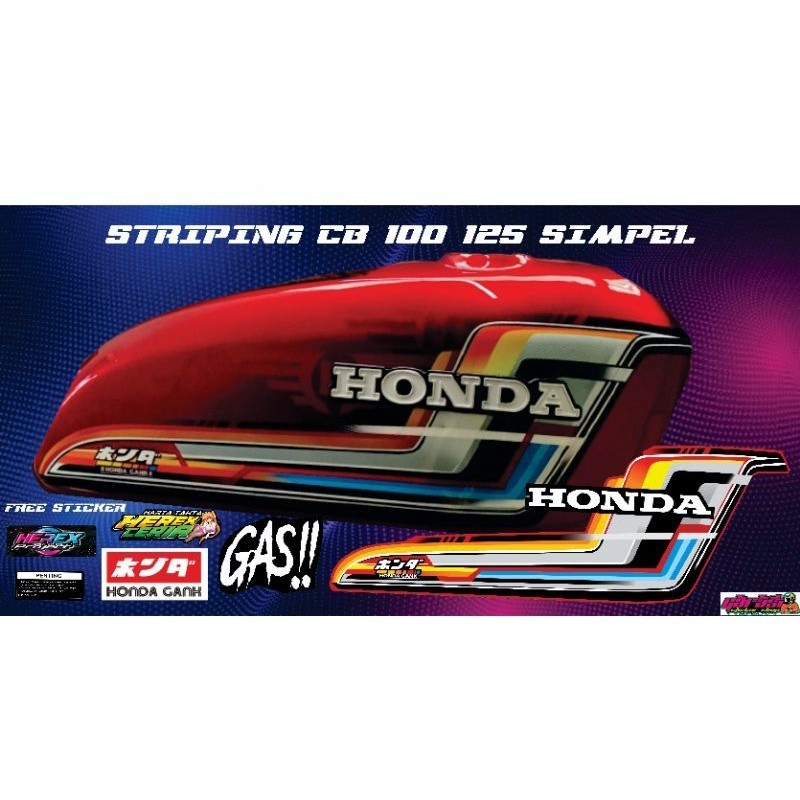 striping cb 100/125 simpel honda ganx