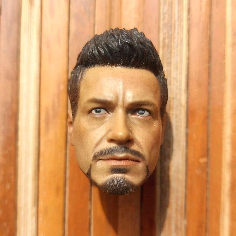 HEADSCULPT HS HOT TOYS TONY STARK IRONMAN - HEAD SCULPT KITBASH IRON MAN ORIGINAL