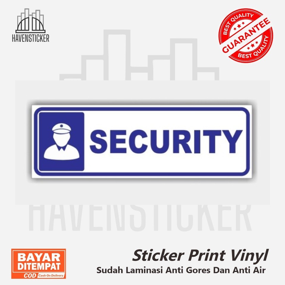 

STICKER VINYL LABEL SIGN SECURITY STICKER HIGHRES LAMINASI GLOSSY
