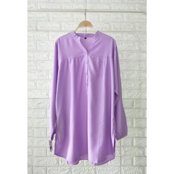 Terlaris ✨ -Blouse polos viscose jumbo Lilac - M