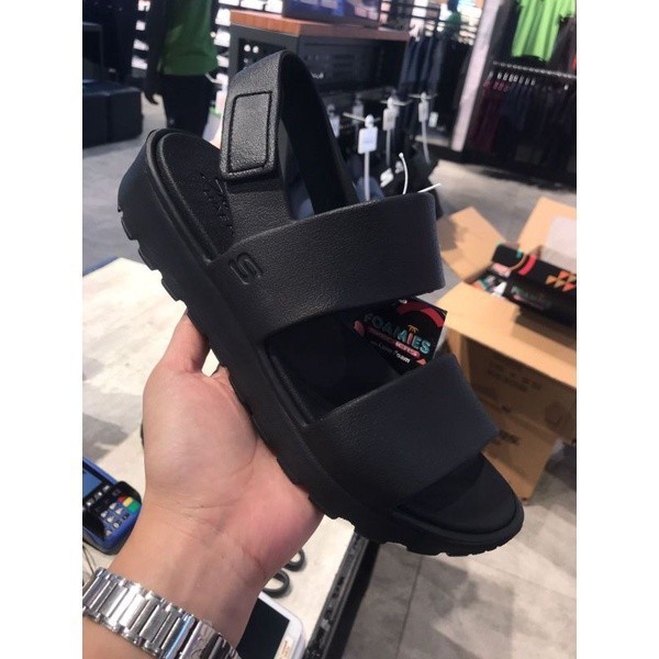 Terlaris ✨ -Sepatu sandal skecher wanita  - Hitam, 37