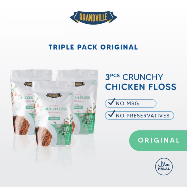 

Grandville Chicken Floss (Abon Ayam) Original 100gr x 3 pcs