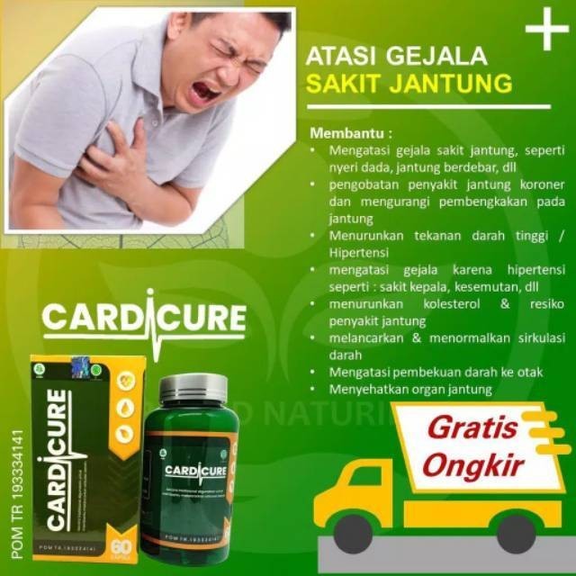 Cod Cardicure Original Obat Darah Tinggi Kolesterol Jantung Koroner Herbal Alami