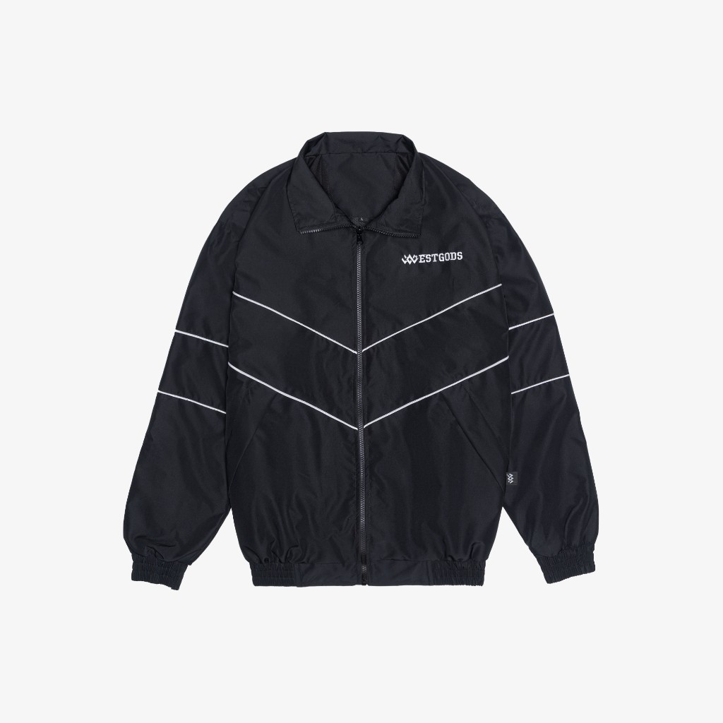 WESTGODS - Jaket tracksuit running tracktop olahraga pria wanita unisex bahan parasut waterproof war