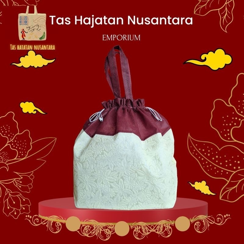 

(12 PCS) Tas hajatan nusantara SERUT EMBOSS Floral Mewah