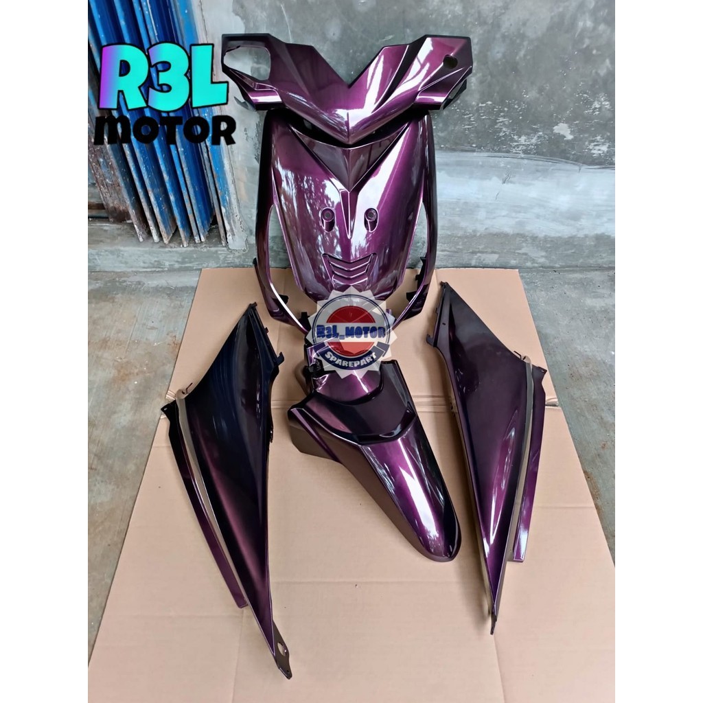 Cover ful body halus Honda beat karbu 2010-2012 hitam lembayung merah