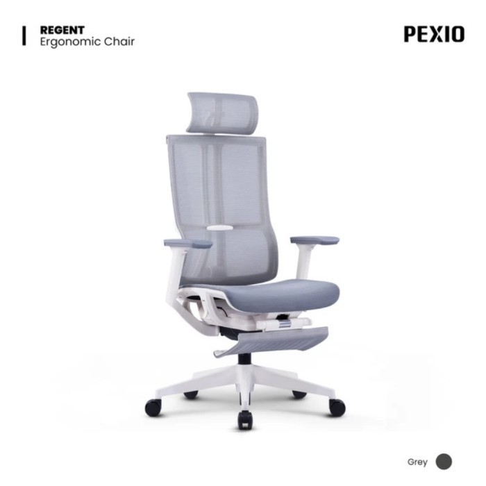Kursi Kantor Pexio Regent Ergonomis Office Chair - Grey