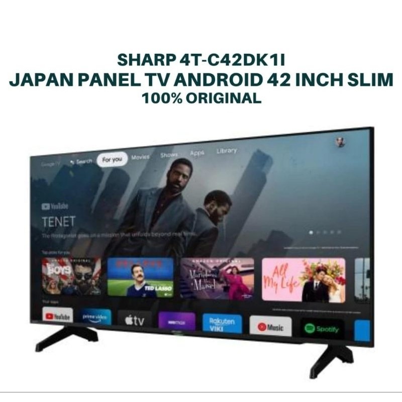 SHARP TV LED 42 INCH 42DK GOOGLE ANDROID 4K UHD