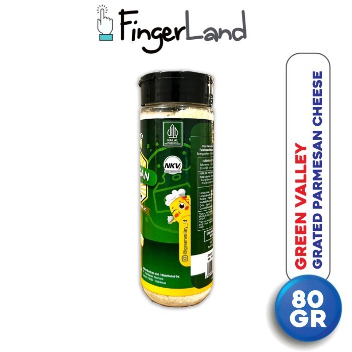 

GREEN VALLEY Grated Parmesan Cheese 80 gram Keju Parmesan Parut