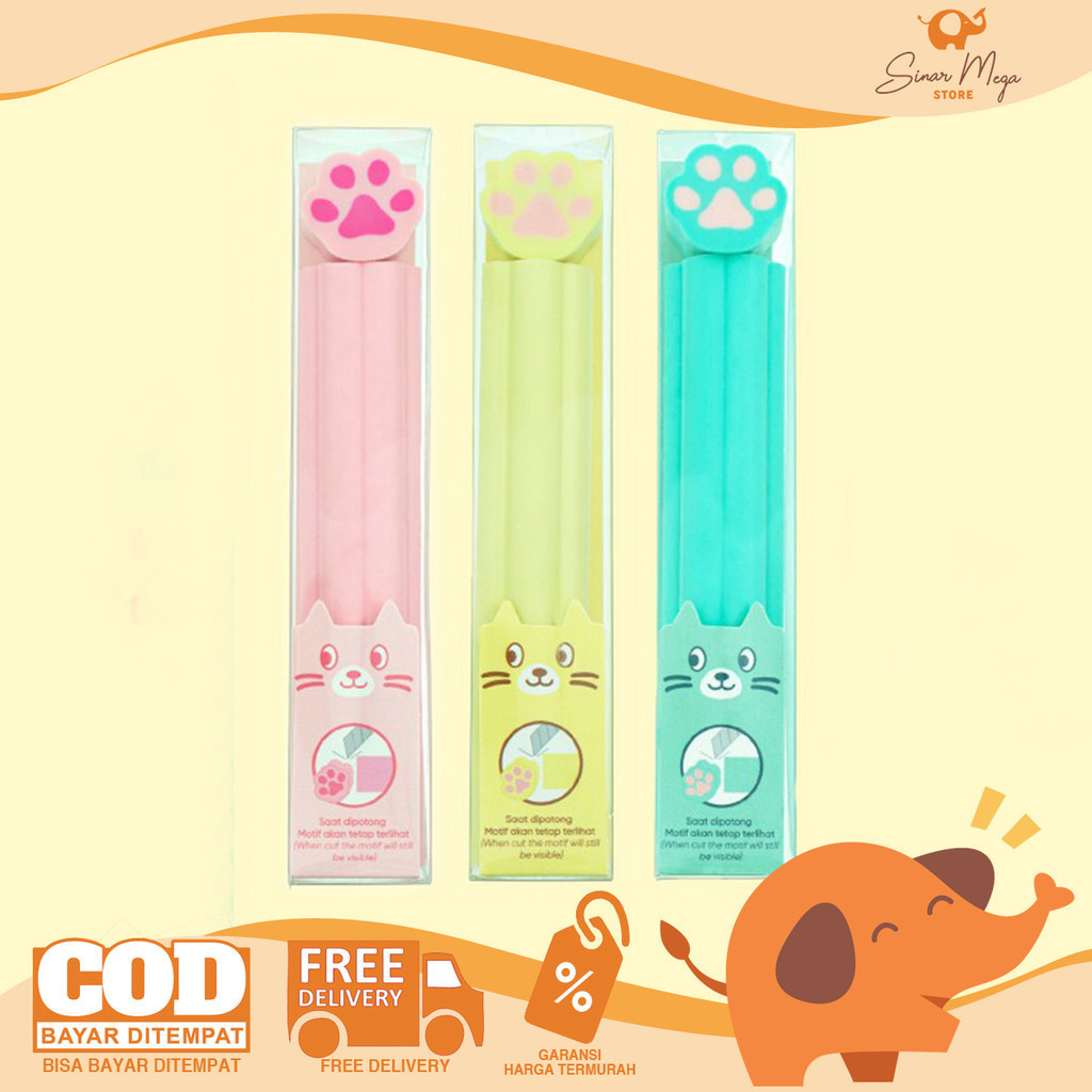 

Joyko Penghapus ER-141 Paw Karet Pembersih Eraser Bentuk Tapak Kucing