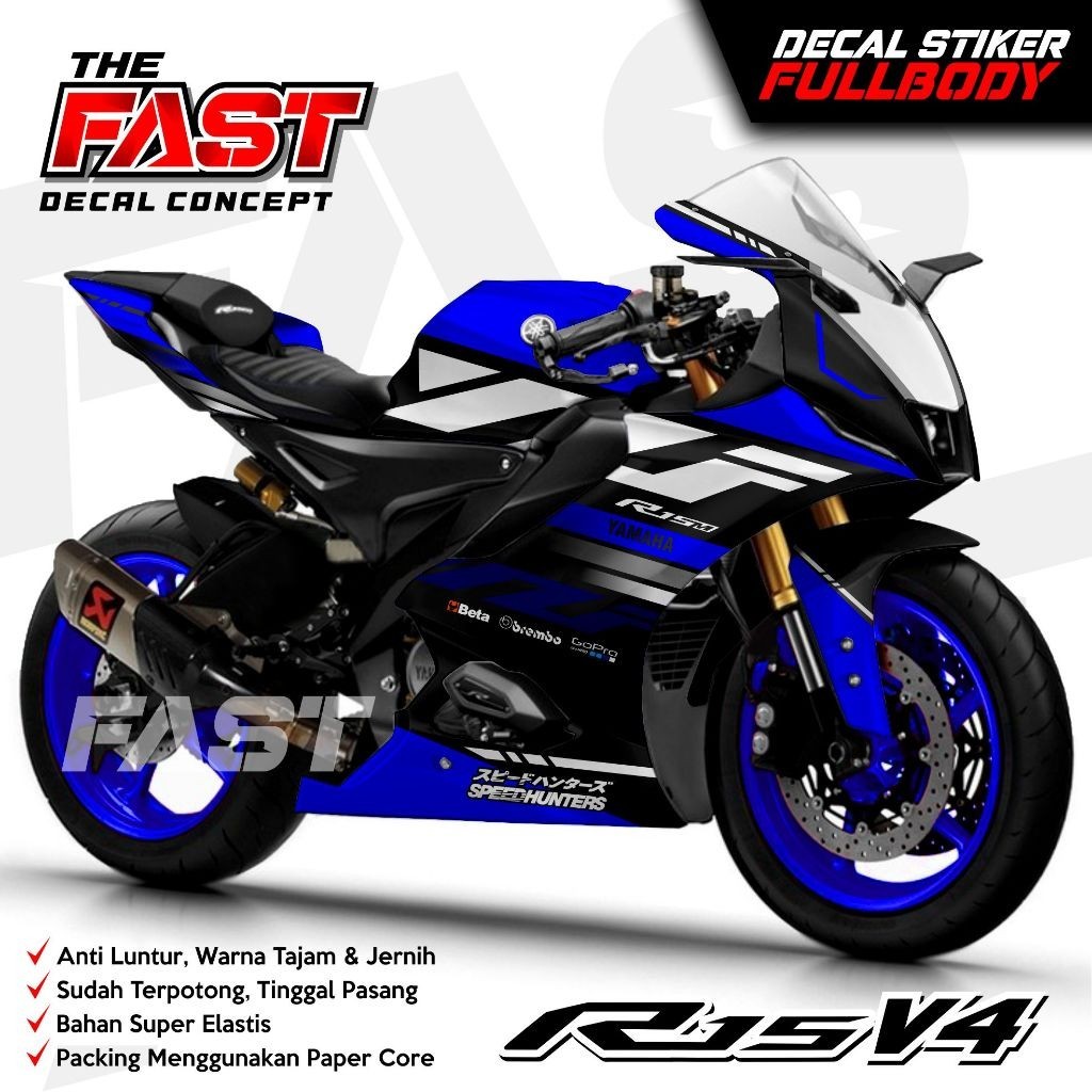 Decal R15 V4 Sticker Striping Fullbody Decal Yamaha R15 V4, Sticker Decal R15 V4, Sticker R15 , stri