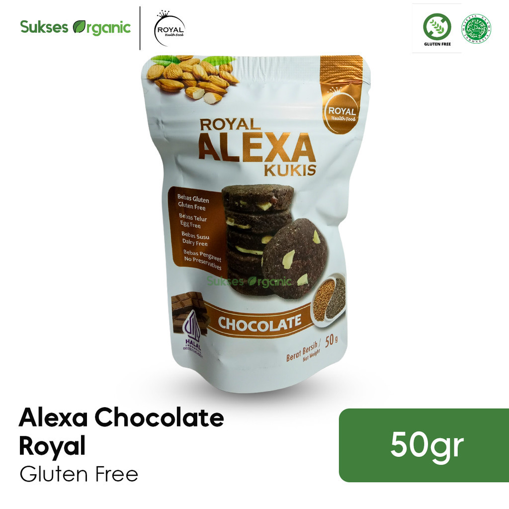 

Alexa Cookies Almond CHOCOLATE Royal 50gr Gluten Free