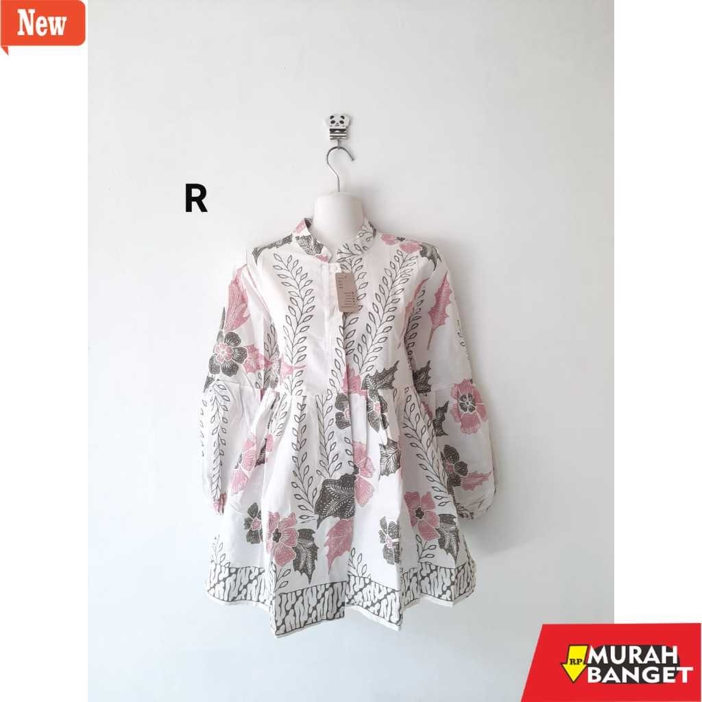 Blouse Wanita Kekinian BLOUSE BATIK LENGAN BALON