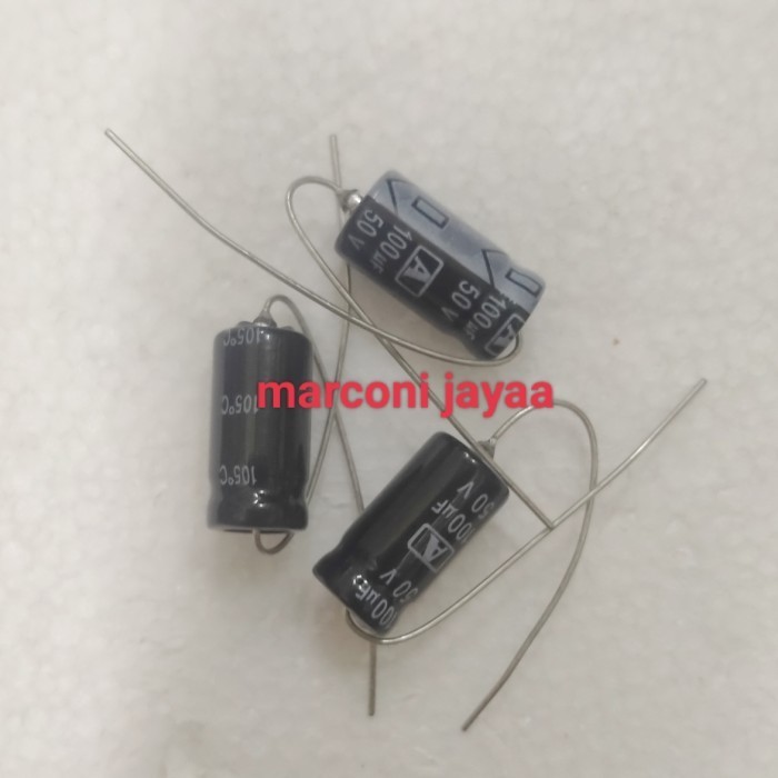 kapasitor 100uf 50v axial -MU14
