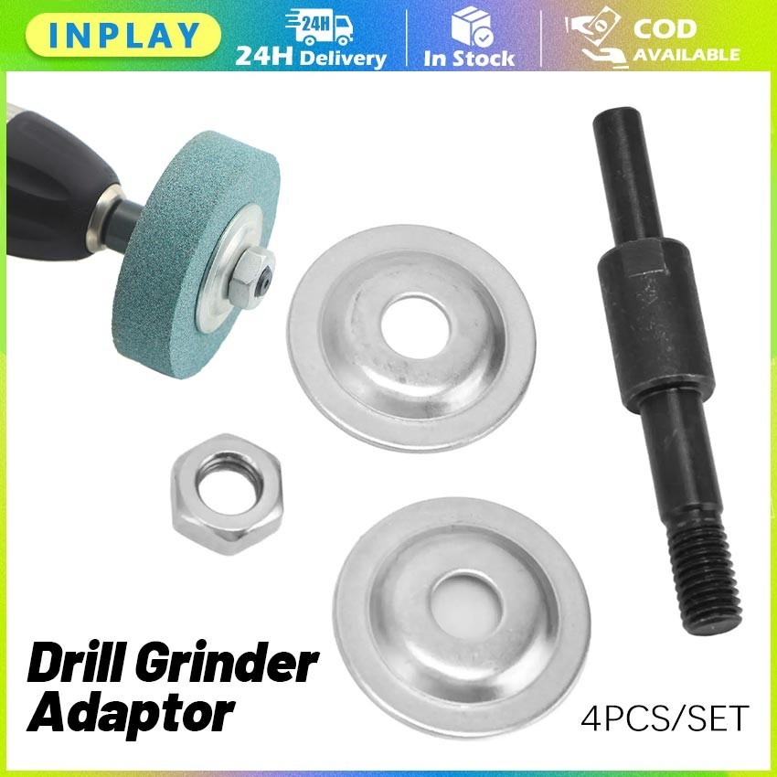 4Pcs/Set Adaptor Bor Ke Gerinda / Adaptor Converter Mesin Bor Ke Nesin Gerinda 4Pcs / Adapter Gerind