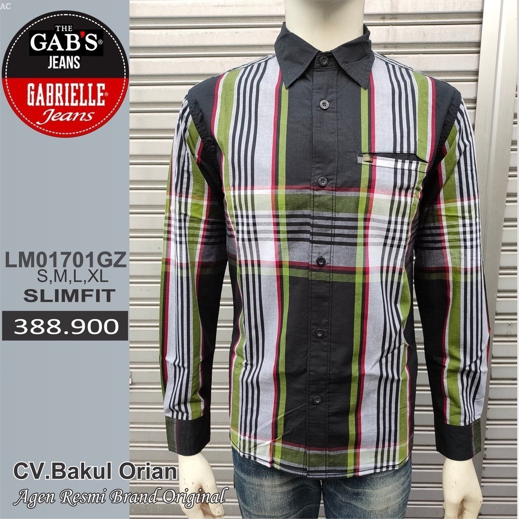 GABRIELLE Kemeja Pria Baju Cowok Gab's Gabrielle GBL Original - LV11605