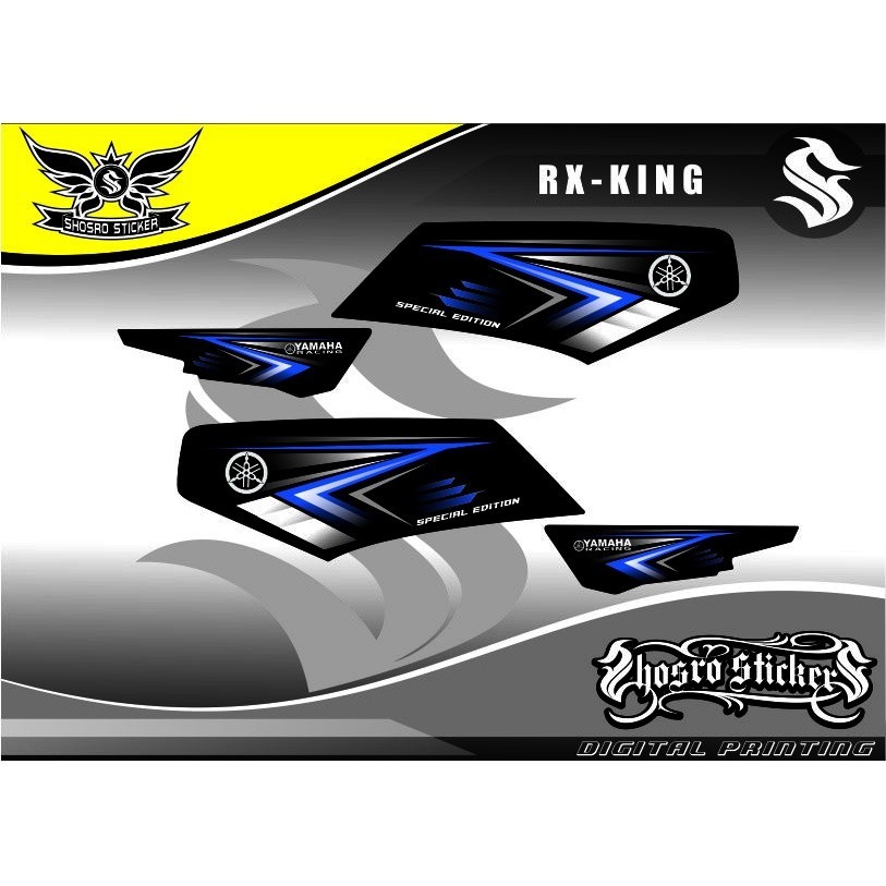 STRIPING THAILOOK VARIASI YAMAHA KING CUSTOM MOTIF RACING RX KING STRIPING RACING