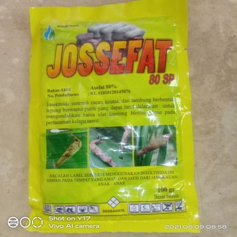 Racun ulat bahan aktif Asefat 75 wp 100 gram.