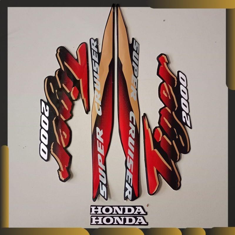 striping honda tiger 2000  hitam gold