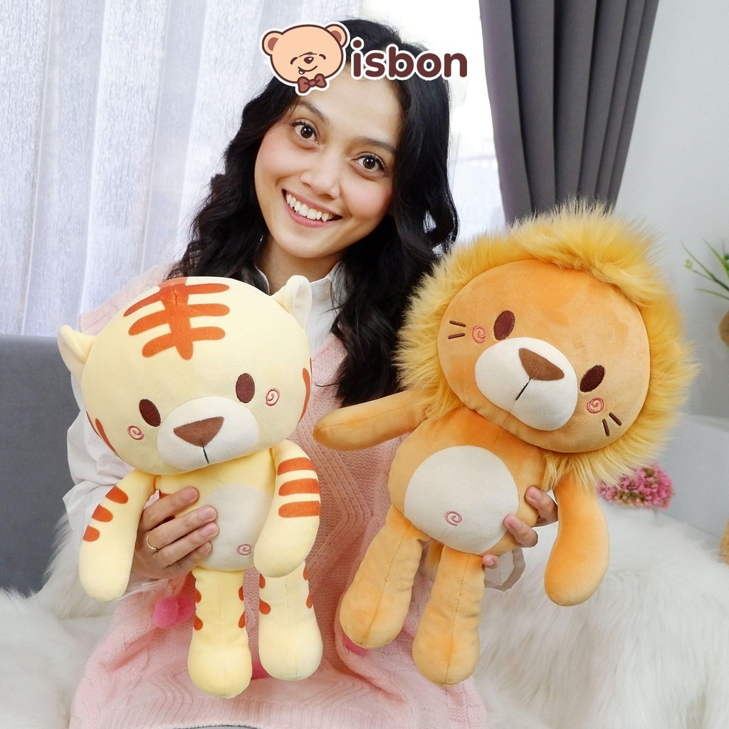 ISTANA BONEKA Floopy Jungle Lion and Tiger Wild Animal Hadiah Anak Bayi Lucu Imut Premium Raja Hutan