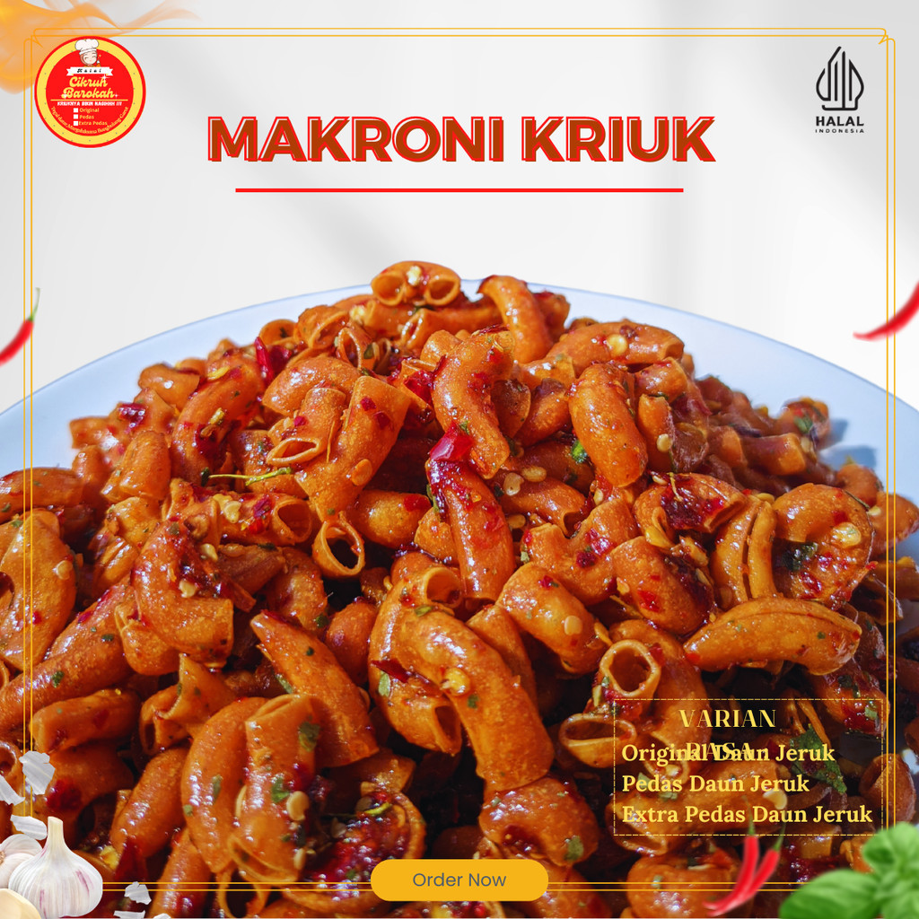 

CIKRUH BAROKAH 500gr Makroni Makaroni Kriuk Bumbu Melimpah