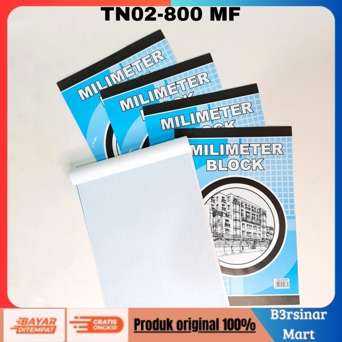 

[KUALITAS TERBAIK] Buku Milimeter Blok Folio / Milimeter Block /Buku Kotak Kotak (10 bk) - bebas