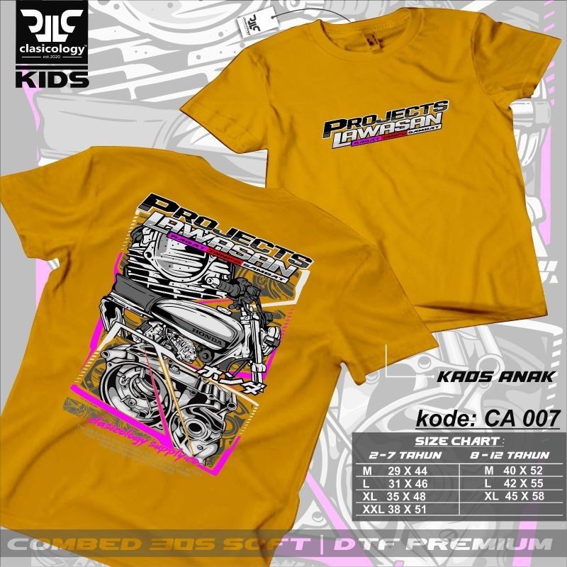 kaos cb anak kaos gl kotak anak kaos herex anak kaos honda anak CA07