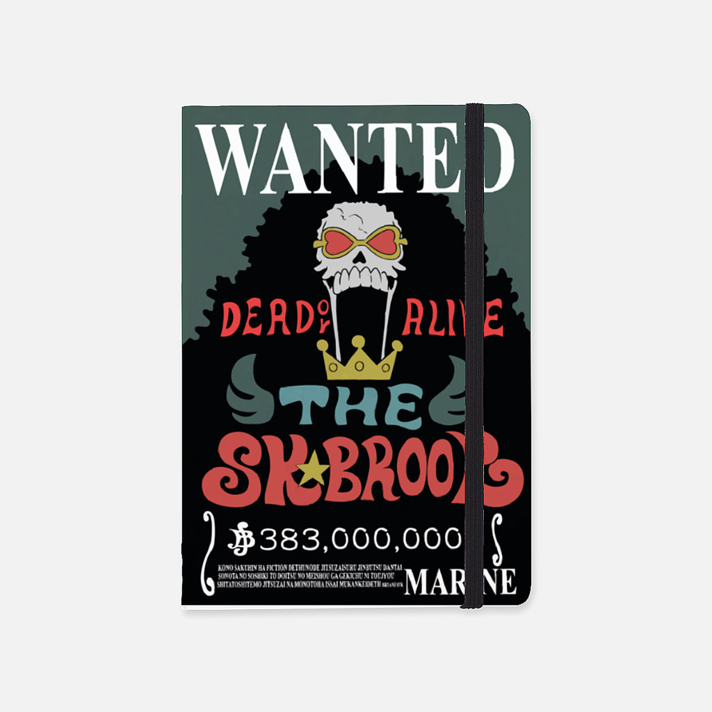 

Jurnal Notebook Buku Tulis Catatan A5 - Bounty One Piece Wanted Brook Mugiwara Crew