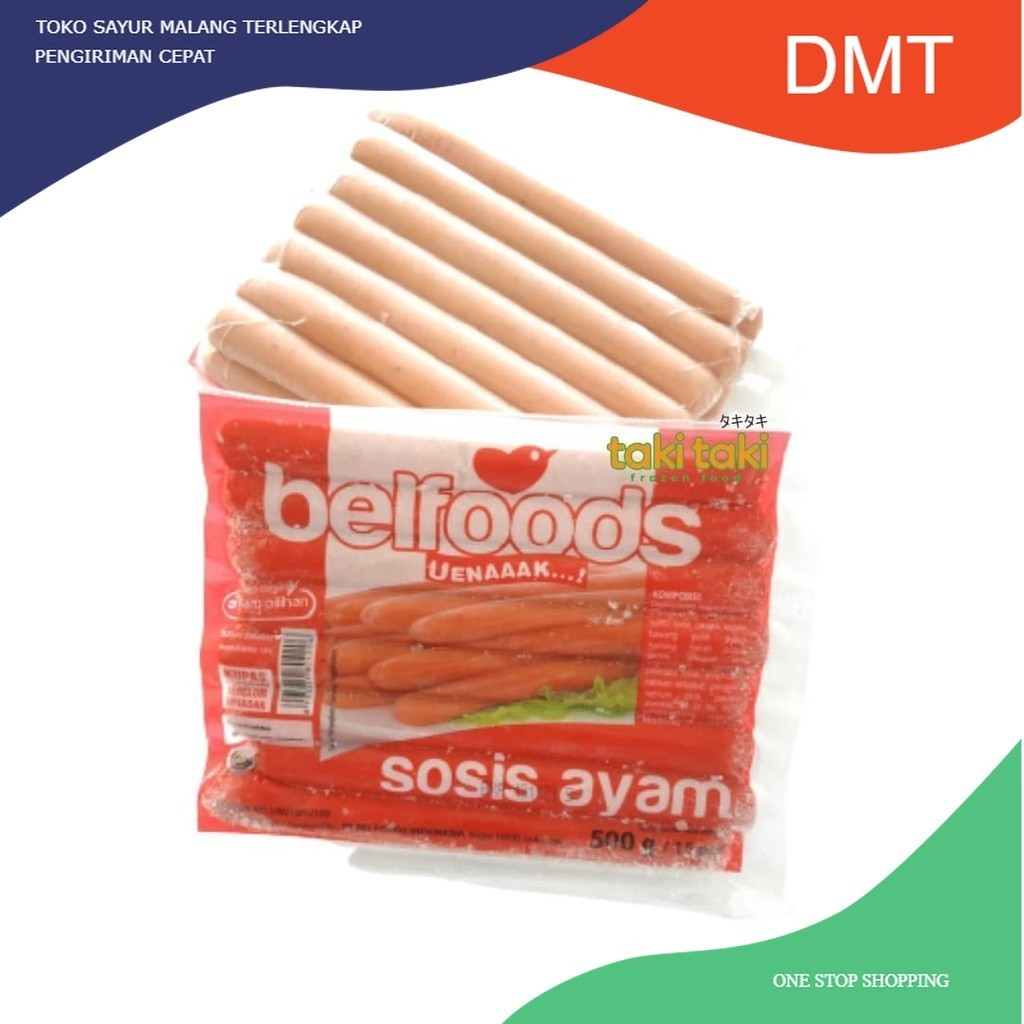 

Belfoods Uenak Sosis Ayam, Sosis Ayam Belfoods, Sosis Ayam Murah isi 15 kemasan 500gram