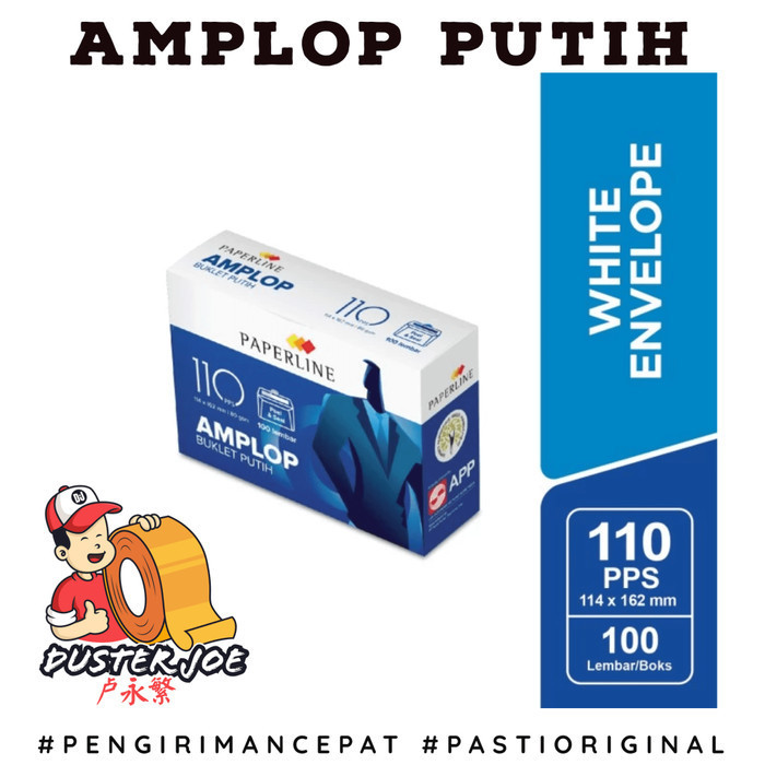 

Paperline Amplop Putih Polos 110 PPS PER 1 PACK