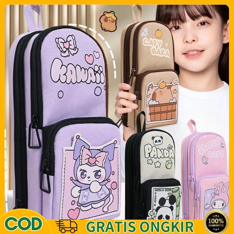 

Sanrio Kotak Pensil 3D / Kotak Pensil Kanvas 6 Ruang / Kotak Pensil Anak Sekolah / Tempat Pensil Kapasitas Besar