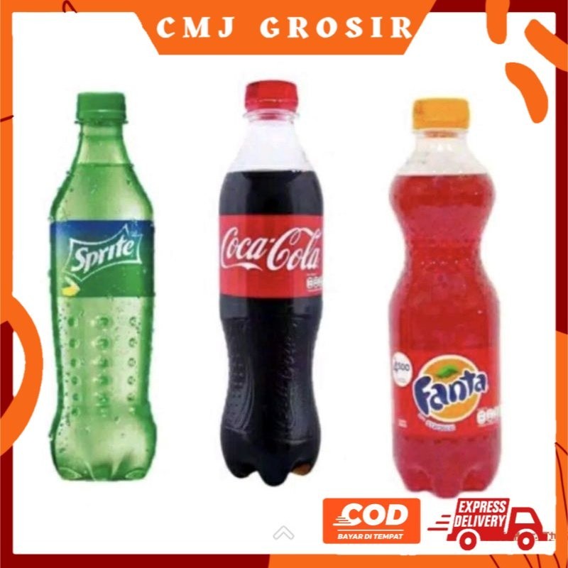 

SPRITE | FANTA | COCA COLA 5000 MINUMAN BOTOL BERKARBONASI NETTO 390 ML