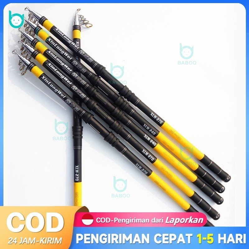 【COD】Joran Pancing Sea Fishing Rod 2.1M-3.6M/7 Tongkat Stik Pancing 3.6Meter Stick Pancingan Ikan Be